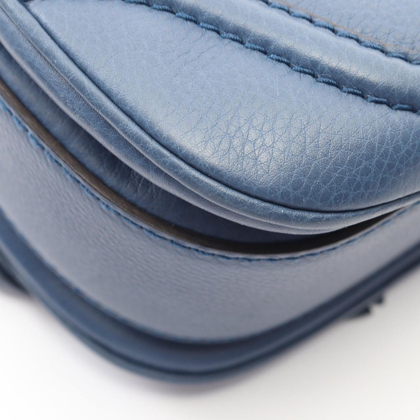 Gucci Handbag New Bamboo 2-Way Blue Leather Hand — view 6