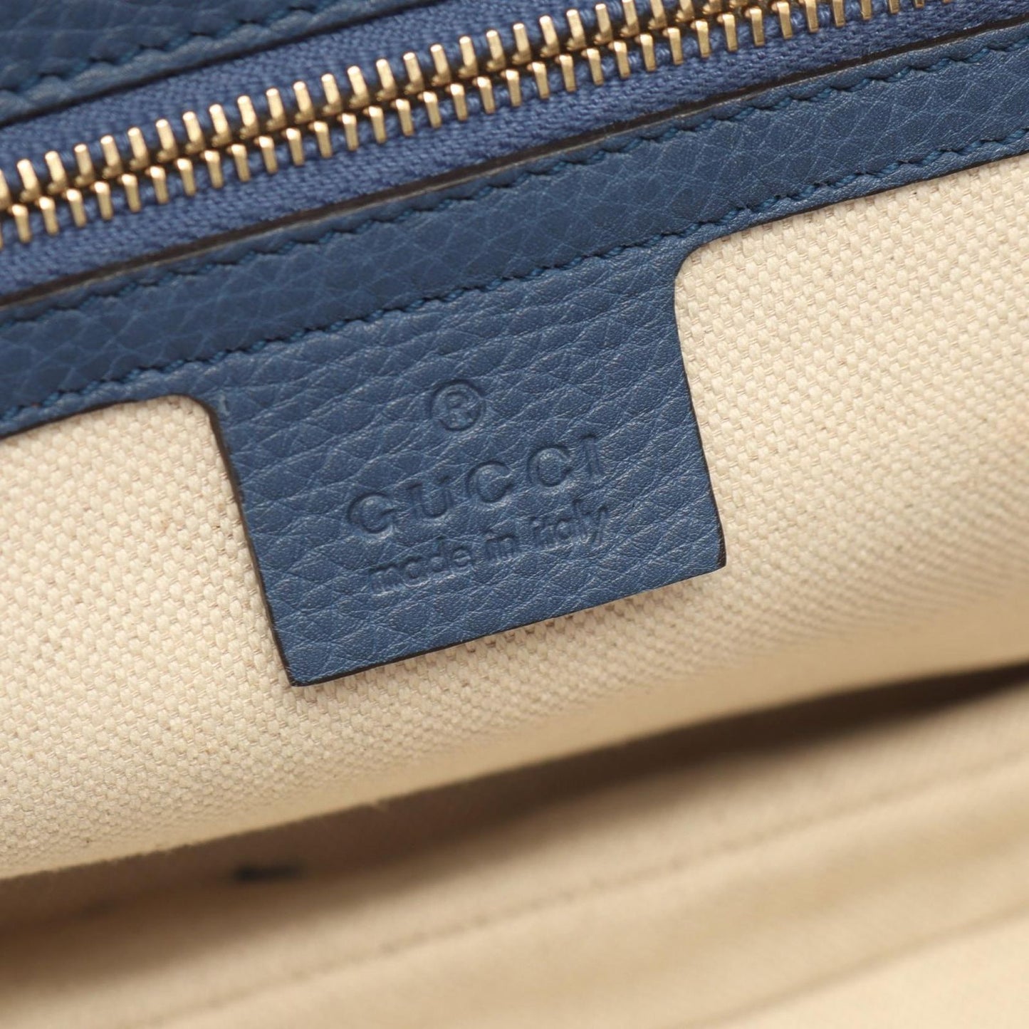 Gucci Handbag New Bamboo 2-Way Blue Leather Hand — view 4