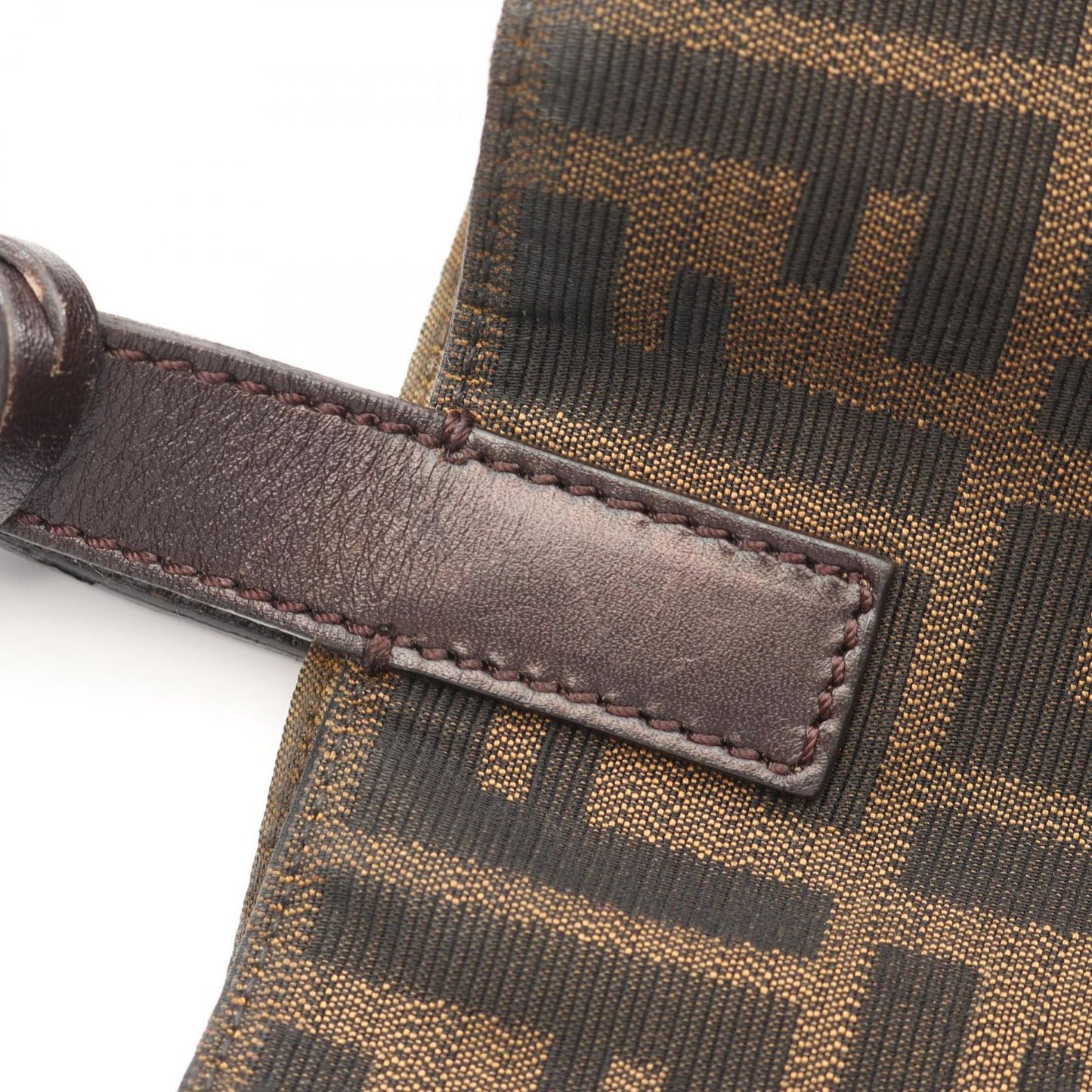 Fendi Tote Zucca Brown Canvas Leather — view 9
