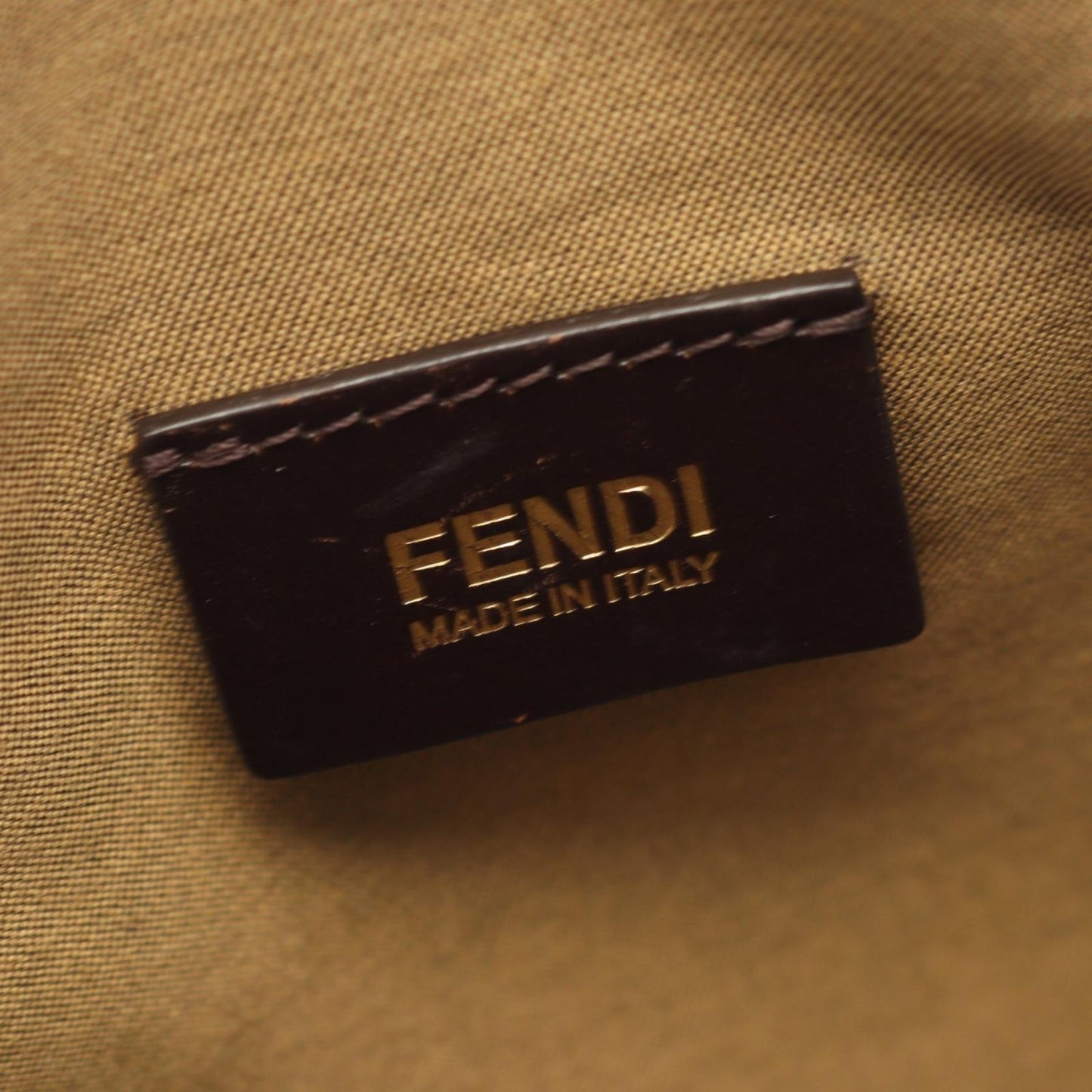 Fendi Tote Zucca Brown Canvas Leather — view 4