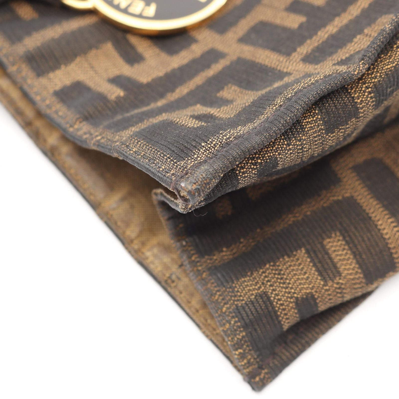 Fendi Tote Zucca Brown Canvas Leather — view 8