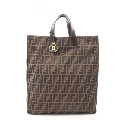 Fendi Tote Zucca Brown Canvas Leather
