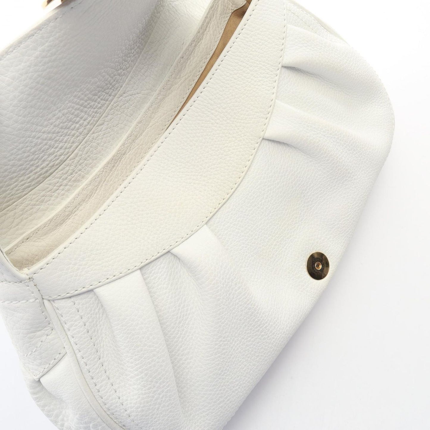 Celine Handbag Chouchette White Leather Large — view 5