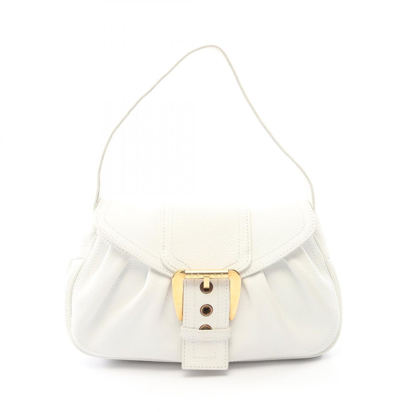 Celine Handbag Chouchette White Leather Large