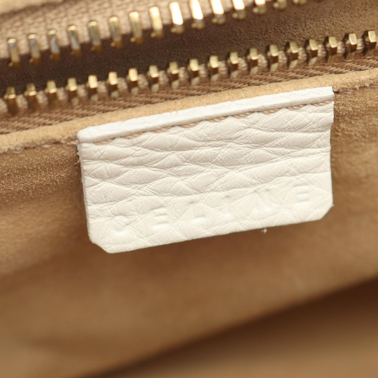 Celine Handbag Chouchette White Leather Large — view 4