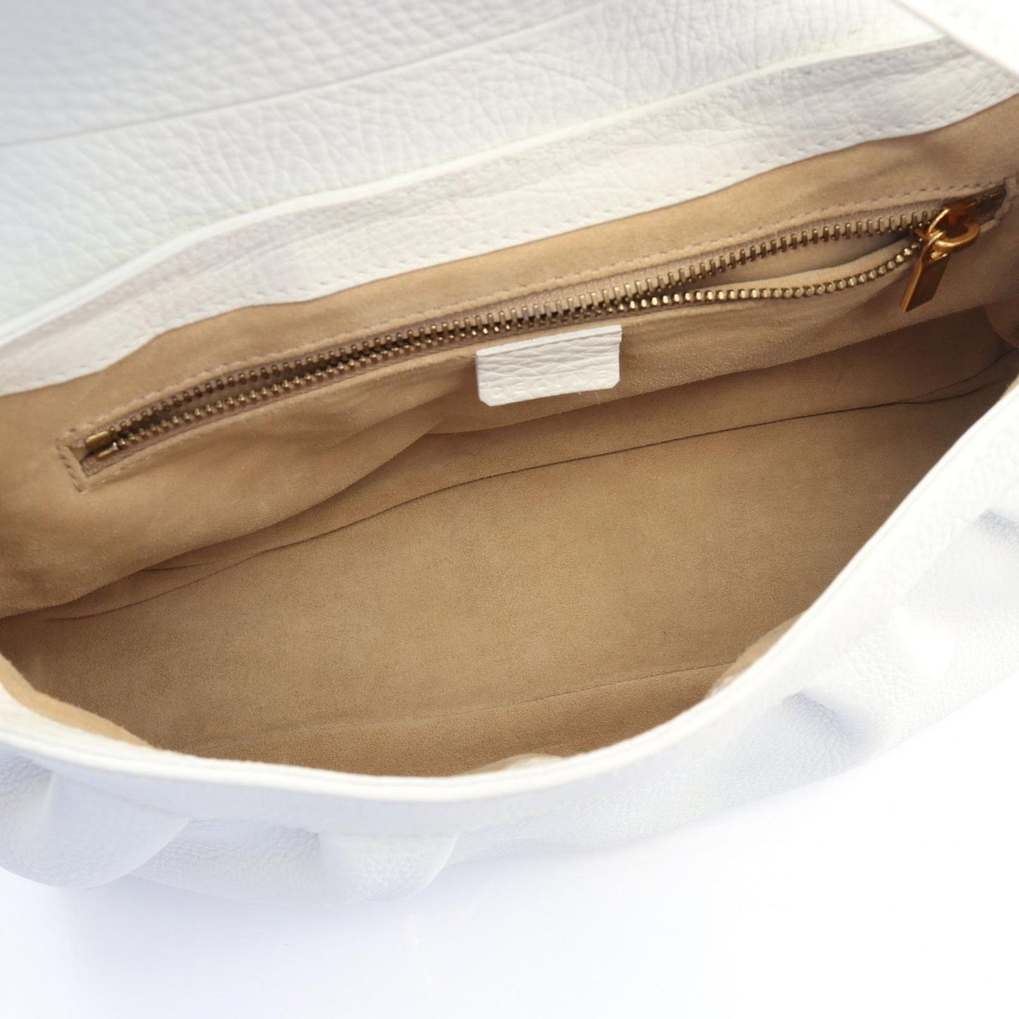 Celine Handbag Chouchette White Leather Large — view 3