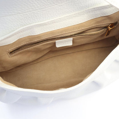 Celine Handbag Chouchette White Leather Large — view 3