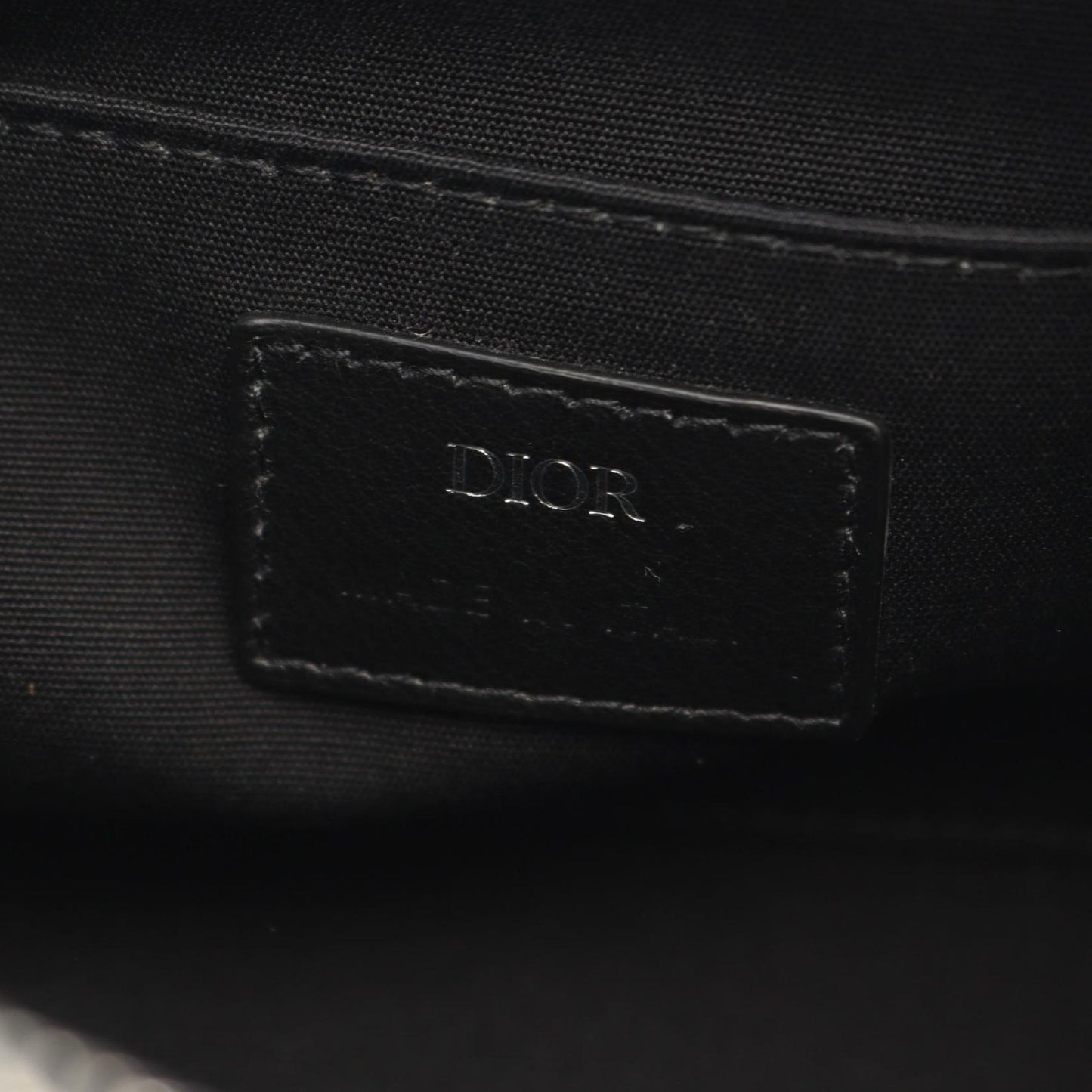 Dior Clutch Rango White Jacquard Navy Canvas Leather Blue Toiletries Case — view 4