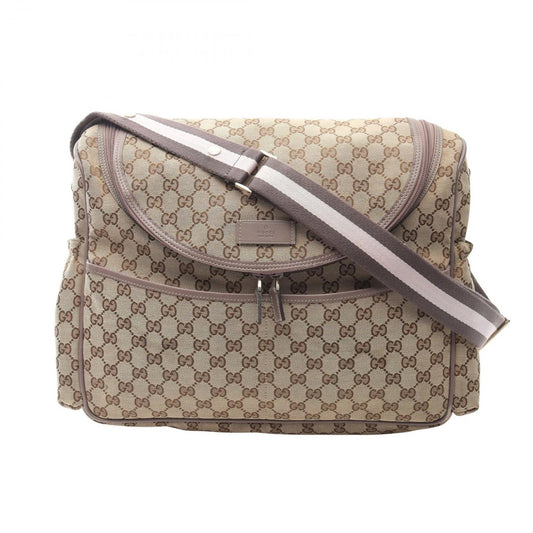 Gucci Shoulder Bag Mother's GG Canvas Beige