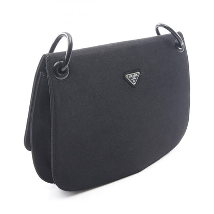 Prada Shoulder Bag Tessuto Swing Plastic Black Nylon Chain — view 2