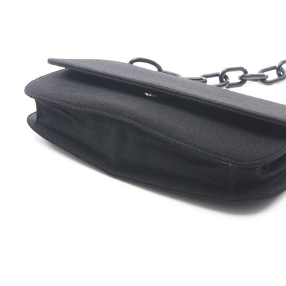 Prada Shoulder Bag Tessuto Swing Plastic Black Nylon Chain — view 5
