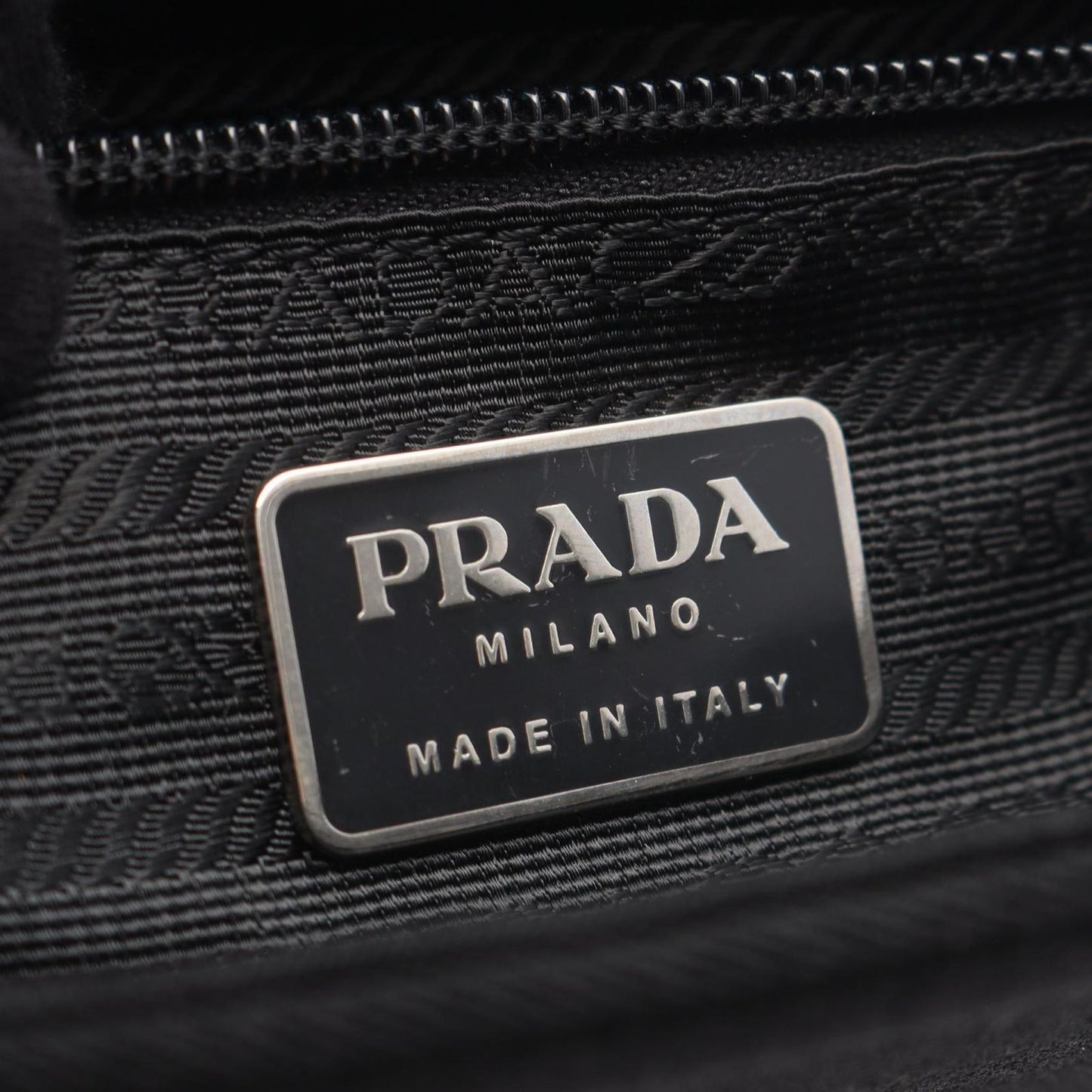 Prada Shoulder Bag Tessuto Swing Plastic Black Nylon Chain — view 4
