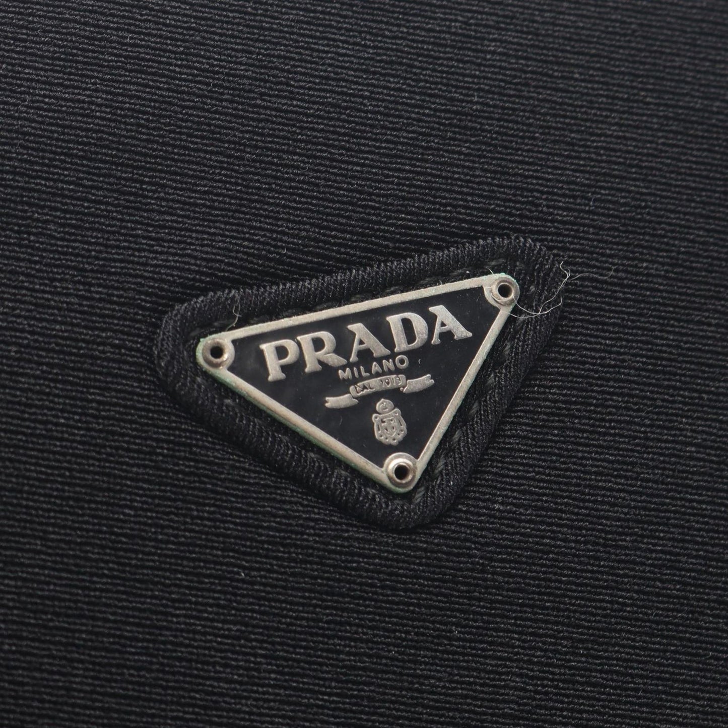 Prada Shoulder Bag Tessuto Swing Plastic Black Nylon Chain — view 8