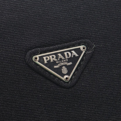 Prada Shoulder Bag Tessuto Swing Plastic Black Nylon Chain — view 8
