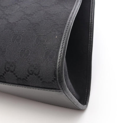 Gucci Shoulder Bag Jackie GG Canvas Black Hand — view 8