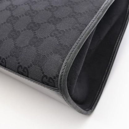 Gucci Shoulder Bag Jackie GG Canvas Black Hand — view 6