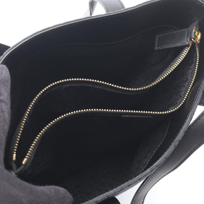 Celine Shoulder Bag Macadam Black Canvas Leather — view 3