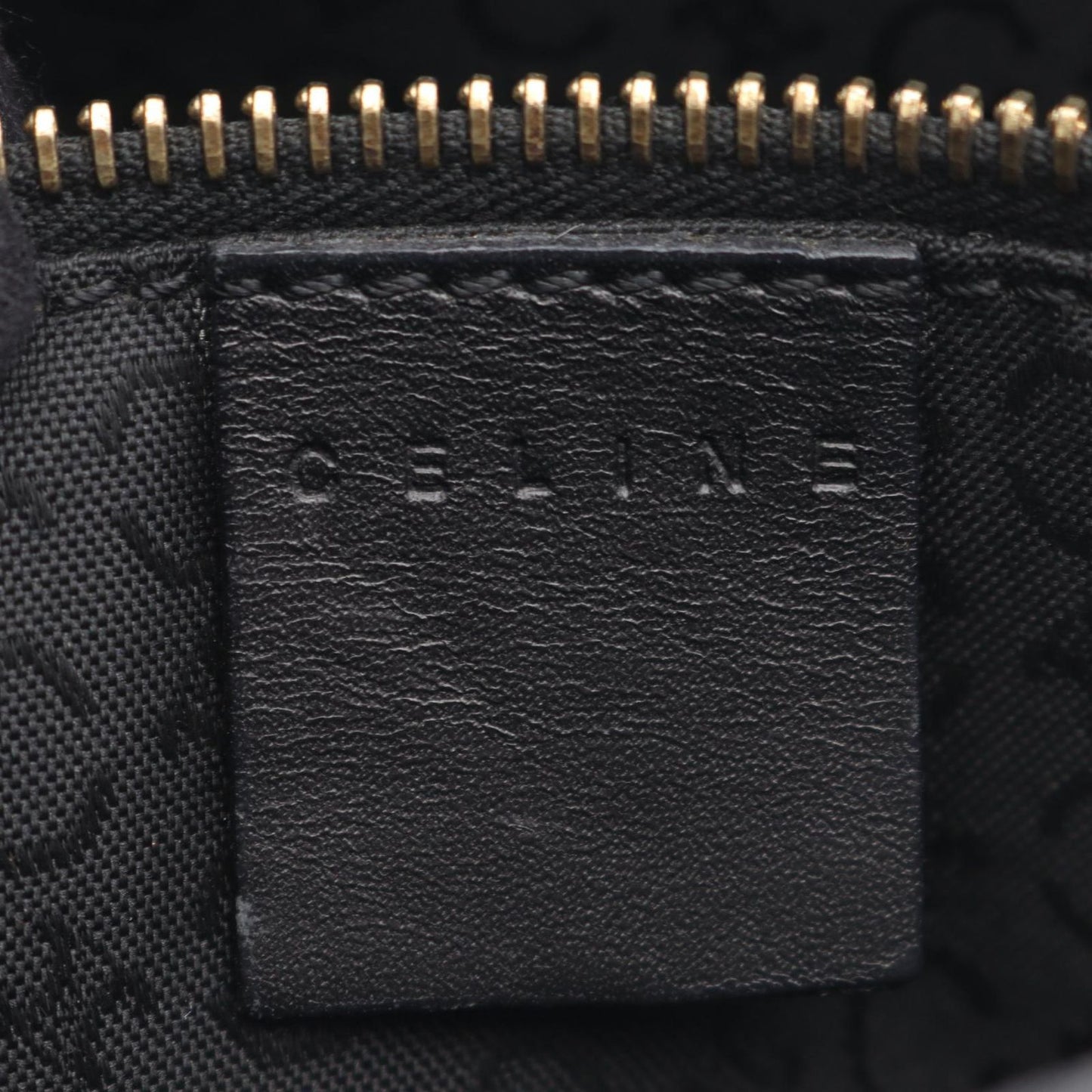 Celine Shoulder Bag Macadam Black Canvas Leather — view 4