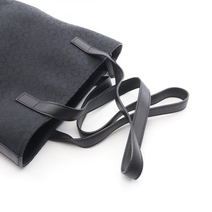 Celine Shoulder Bag Macadam Black Canvas Leather — view 5