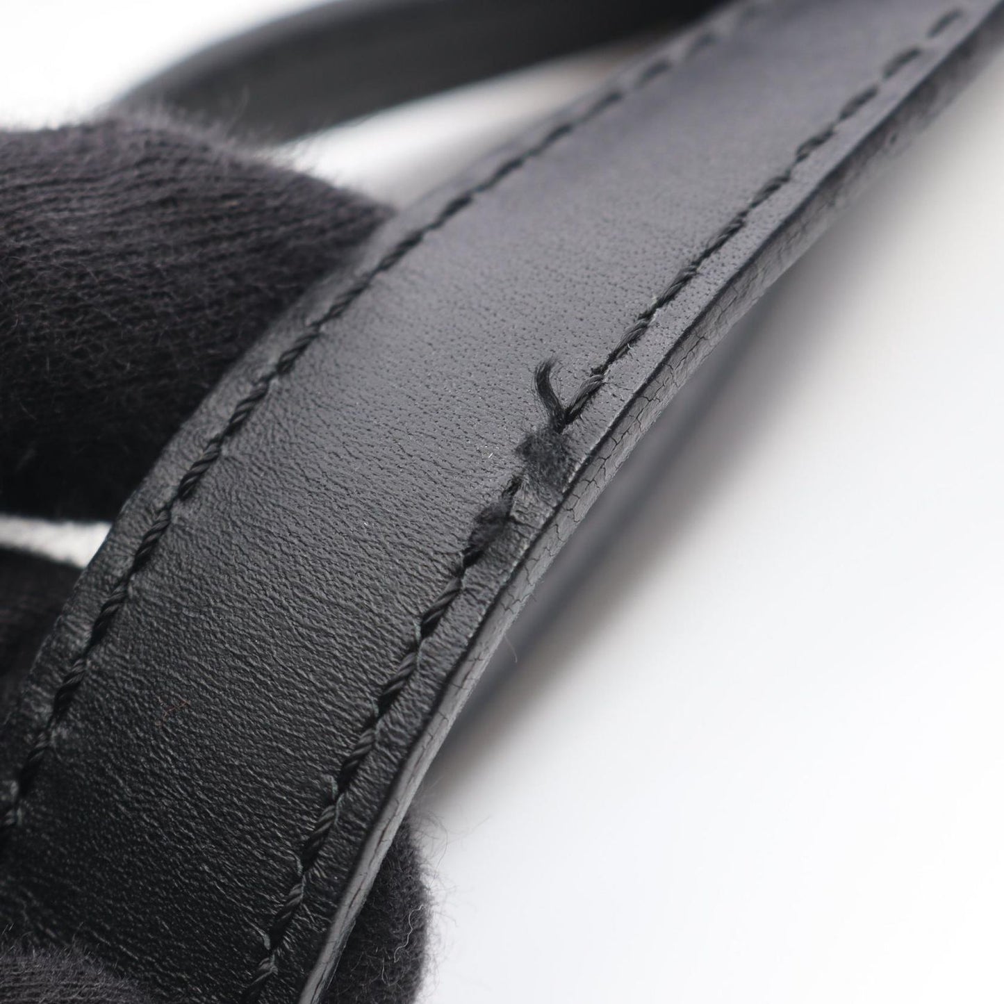 Celine Shoulder Bag Macadam Black Canvas Leather — view 6