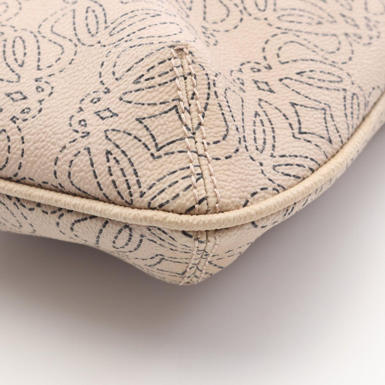 Loewe Shoulder Bag Anagram Beige Canvas Leather — view 8