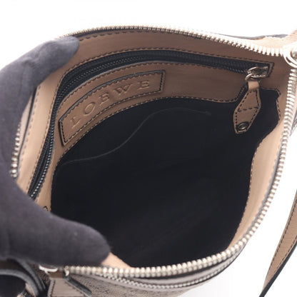 Loewe Shoulder Bag Anagram Beige Canvas Leather — view 3