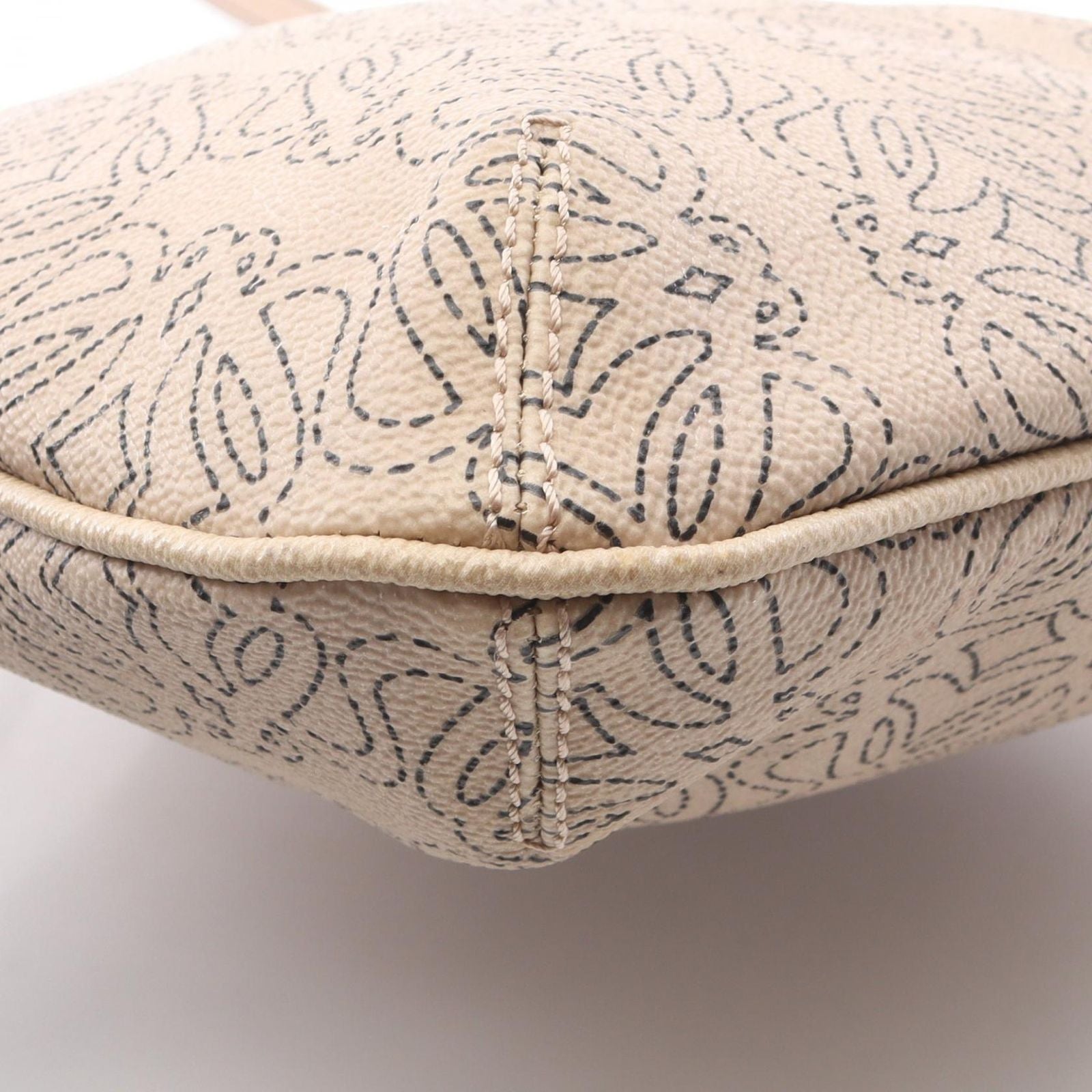 Loewe Shoulder Bag Anagram Beige Canvas Leather — view 7