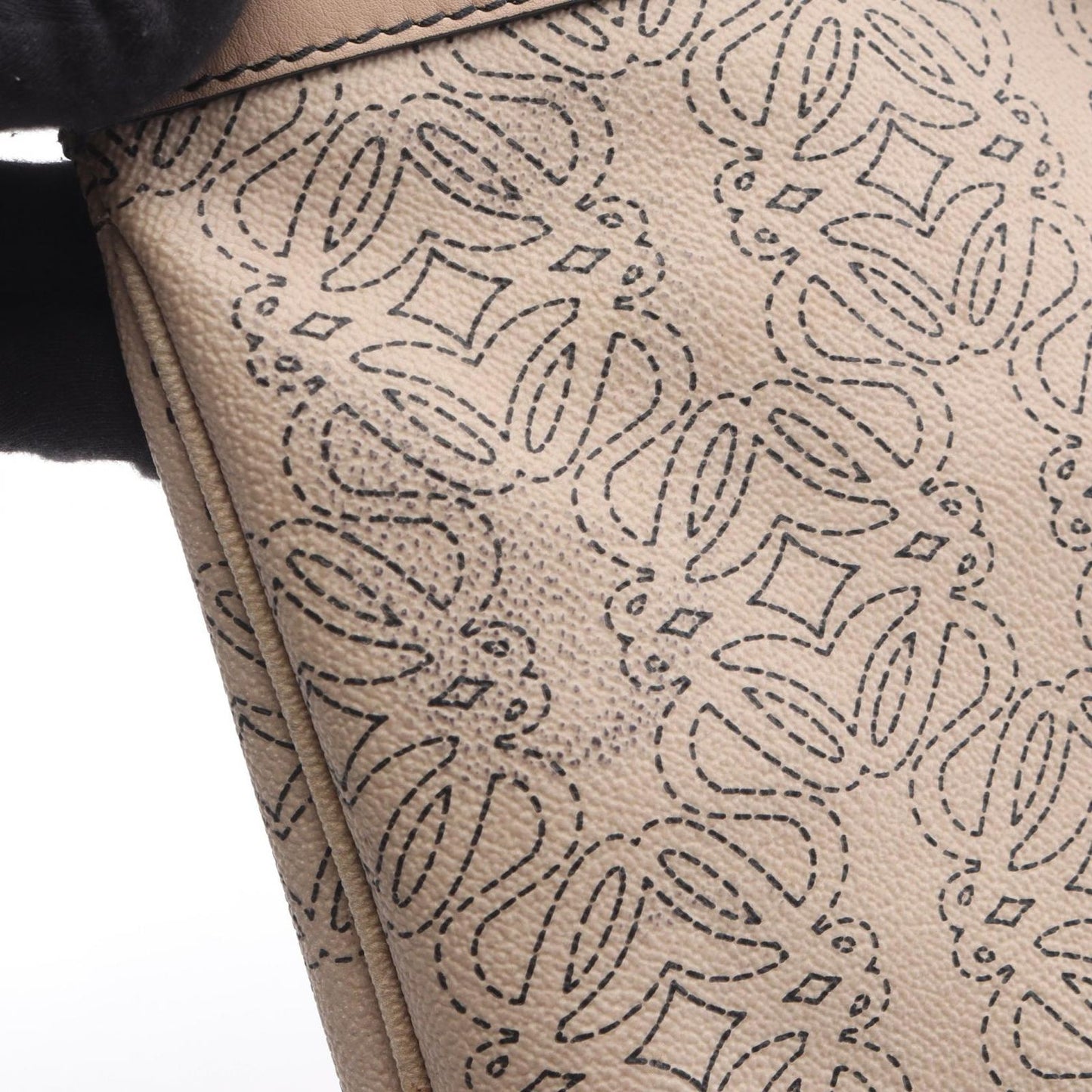 Loewe Shoulder Bag Anagram Beige Canvas Leather — view 5