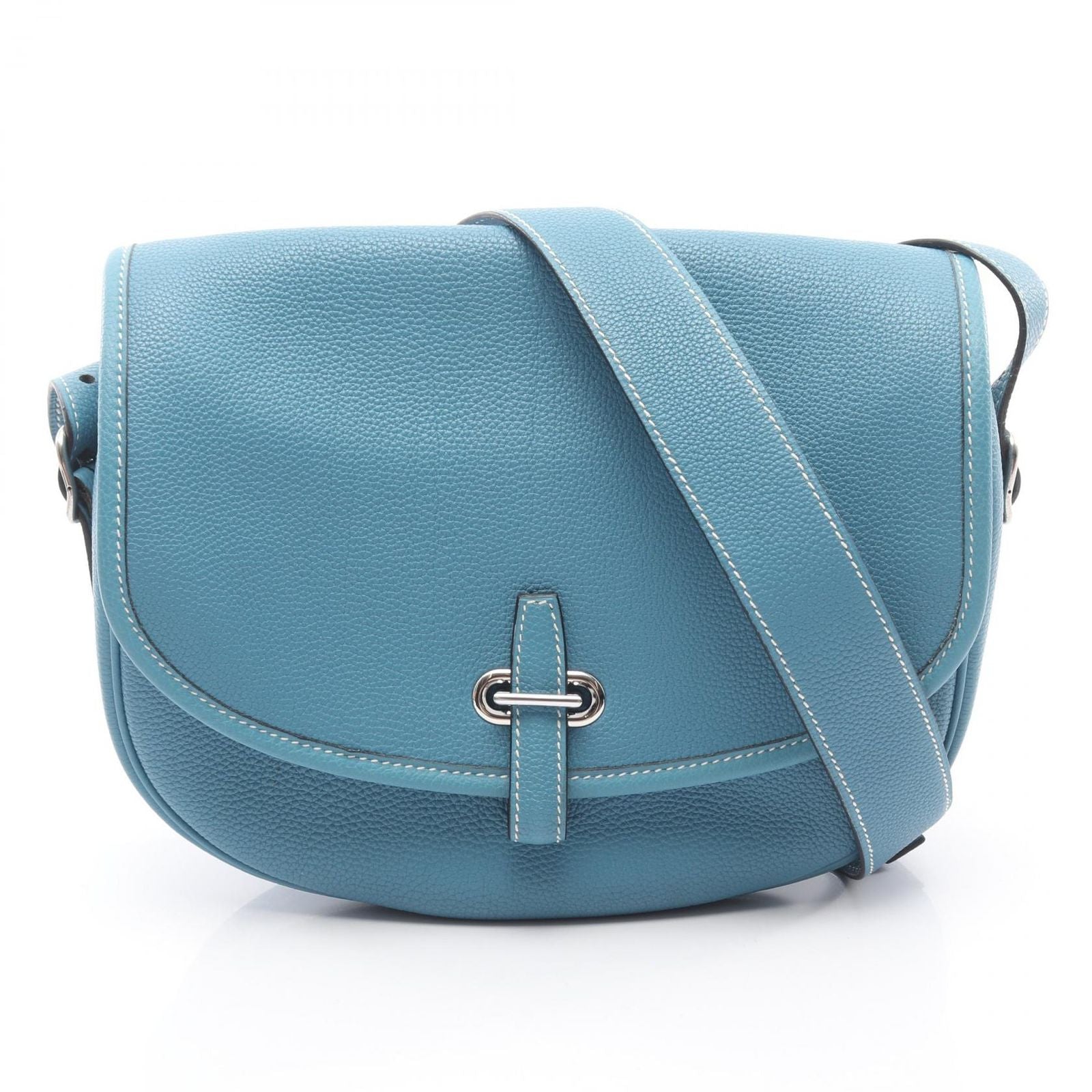 Hermes Shoulder Bag Bardo Golf Blue Jean
