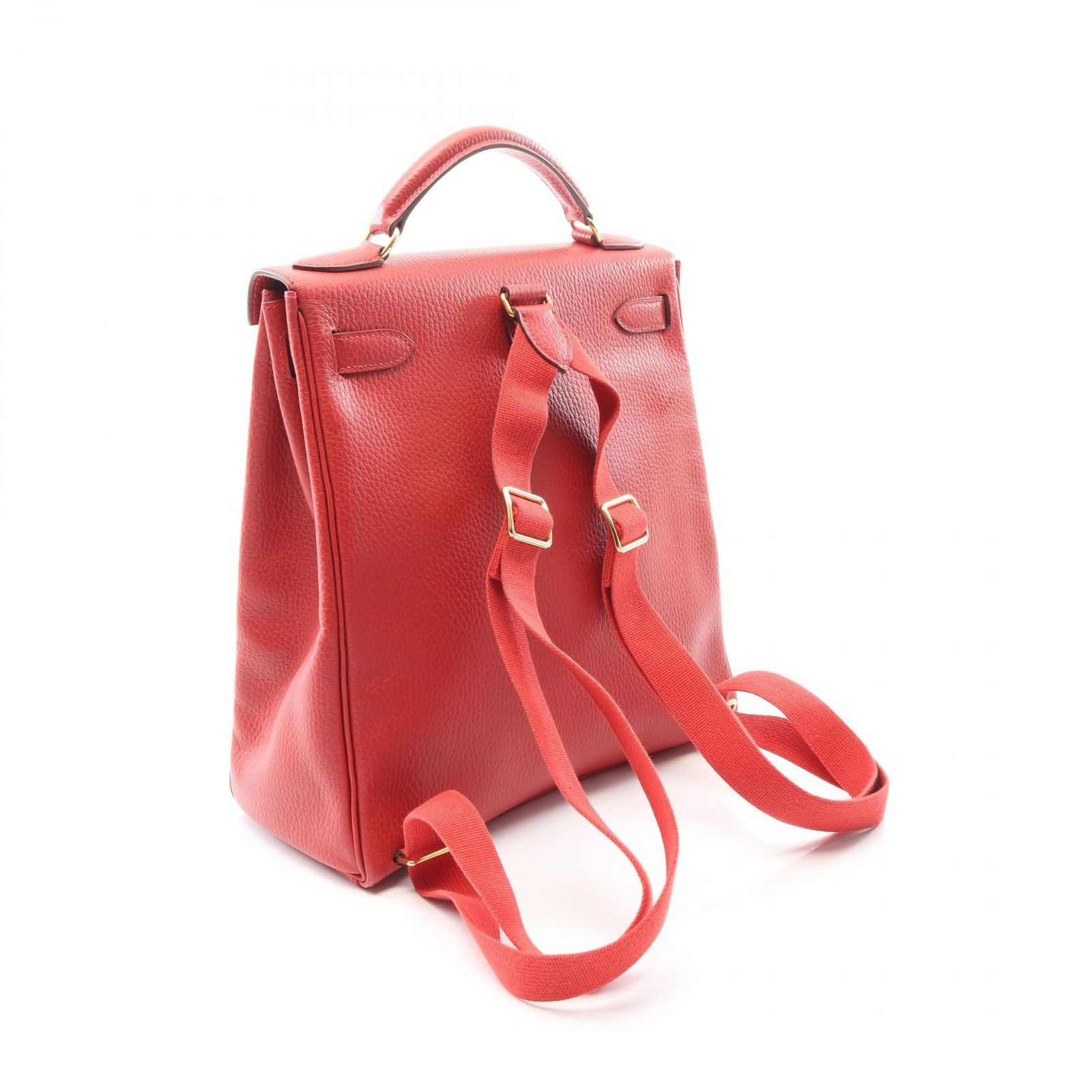 Hermes Backpack Kelly Dos GM Vermillion Retourne Vermilion — view 2
