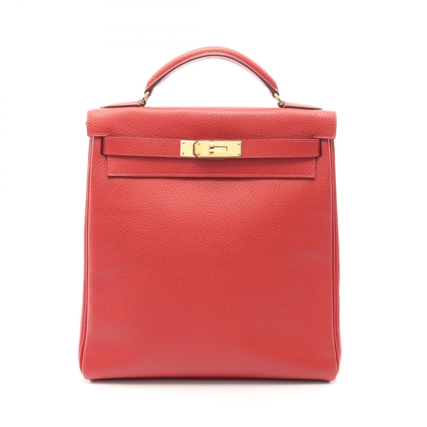 Hermes Backpack Kelly Dos GM Vermillion Retourne Vermilion