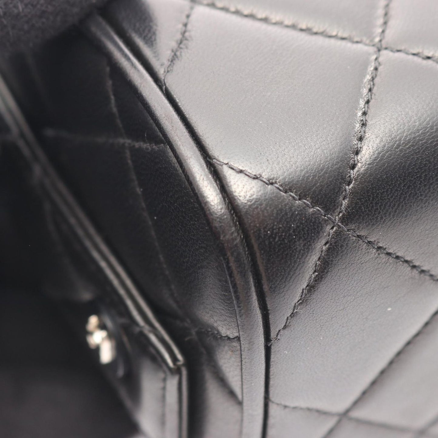 Chanel Handbag Quilted Black Lambskin — view 7