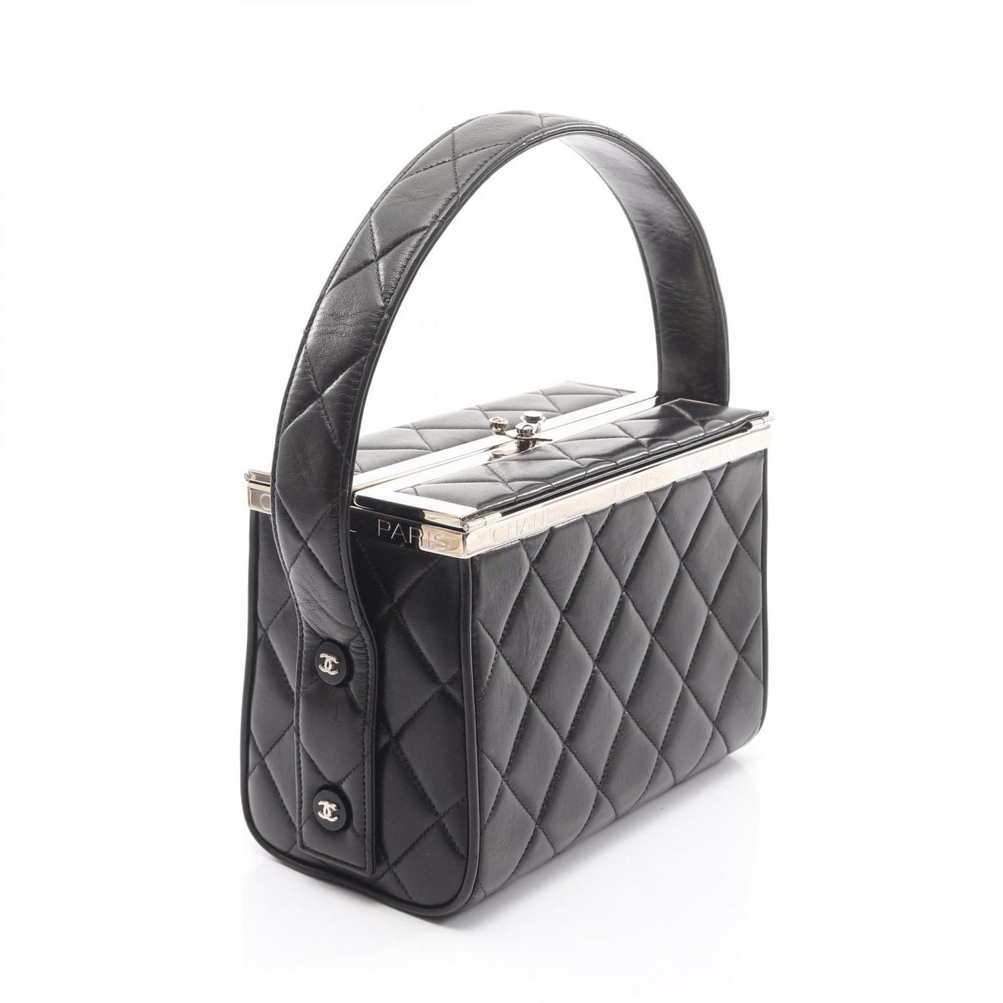 Chanel Handbag Quilted Black Lambskin — view 2