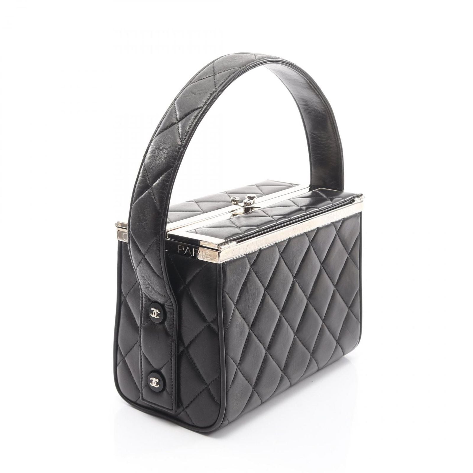 Chanel Handbag Quilted Black Lambskin — view 2