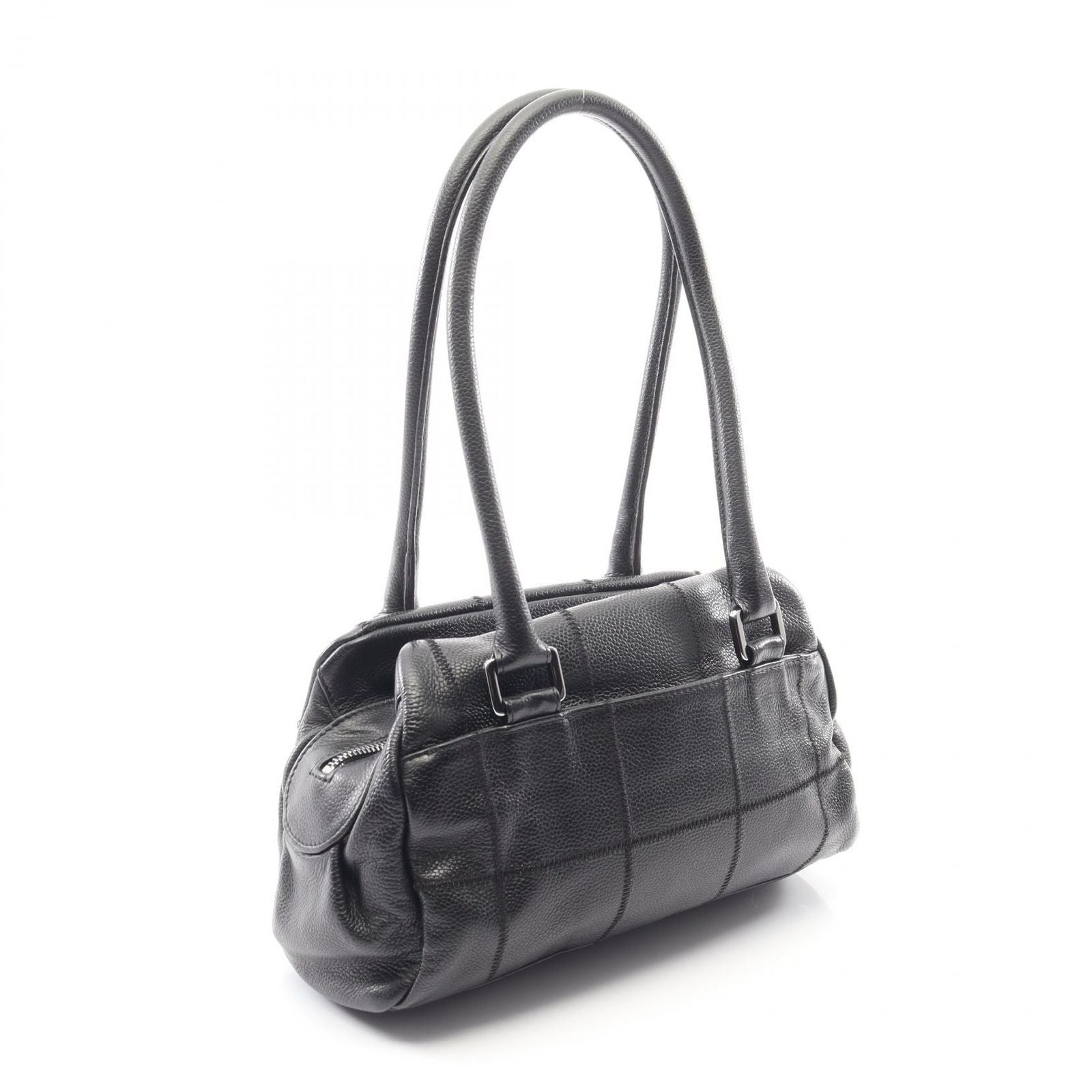 Chanel Shoulder Bag Choco Bar Black Caviar Leather — view 2