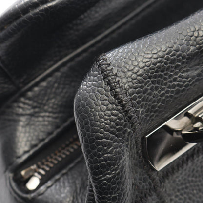 Chanel Shoulder Bag Choco Bar Black Caviar Leather — view 7