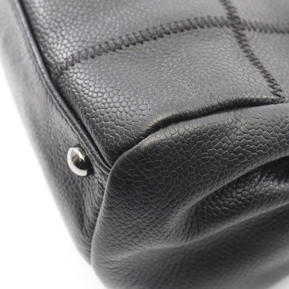 Chanel Shoulder Bag Choco Bar Black Caviar Leather — view 8