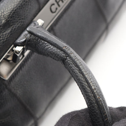 Chanel Shoulder Bag Choco Bar Black Caviar Leather — view 6