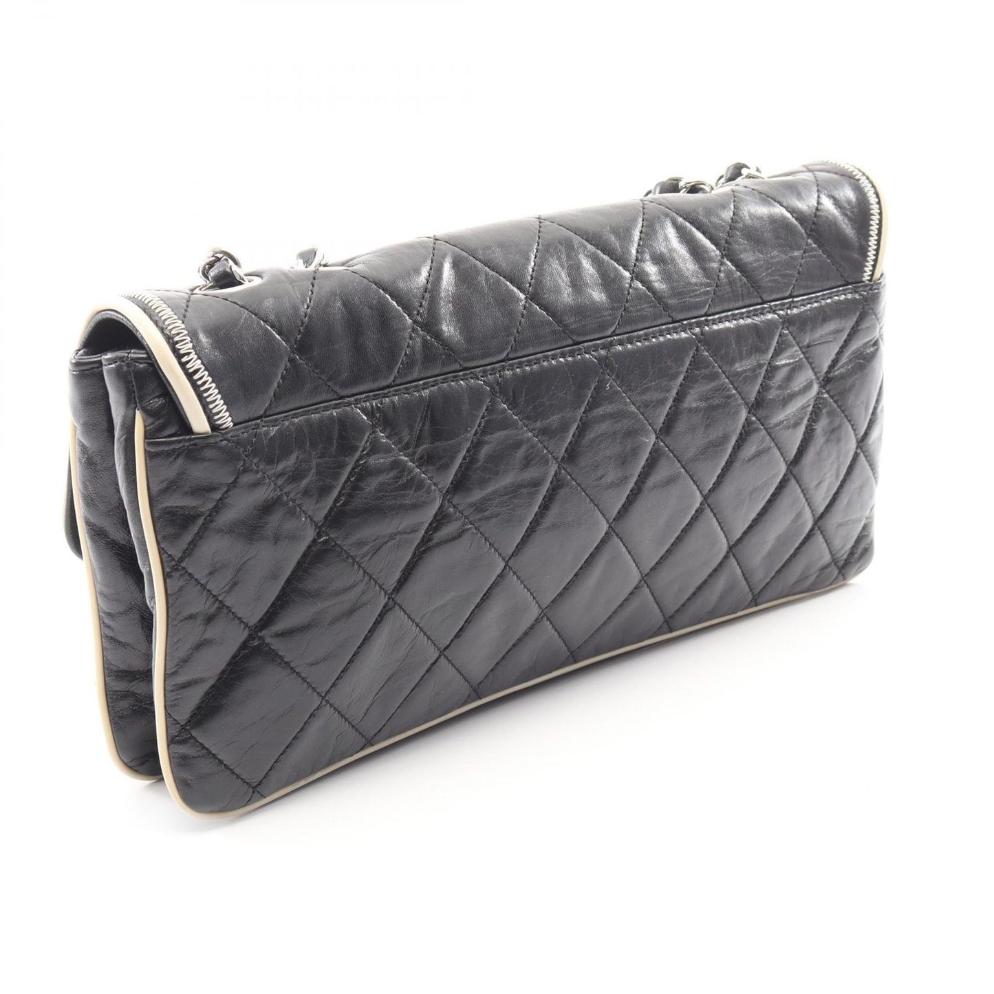 Chanel Shoulder Bag 2.55 Quilted Black Lambskin Chain — view 2