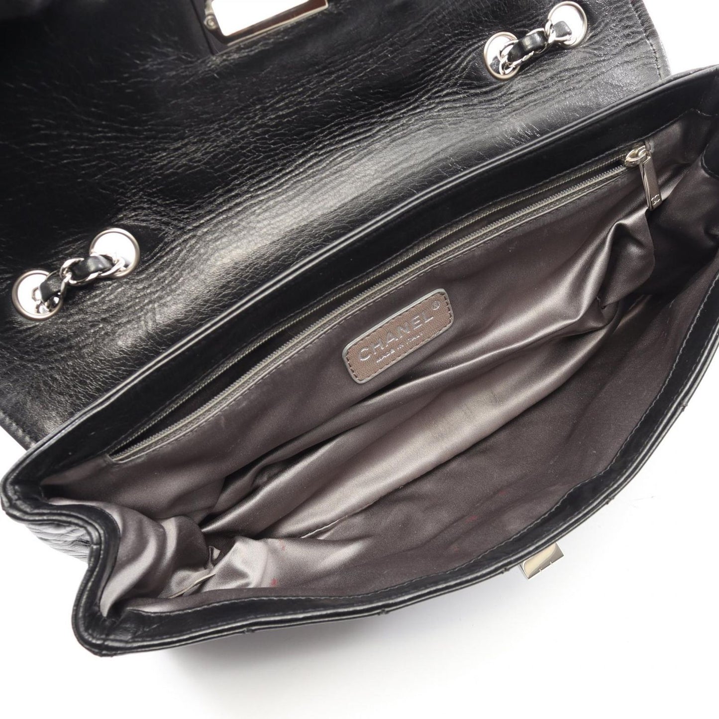 Chanel Shoulder Bag 2.55 Quilted Black Lambskin Chain — view 3