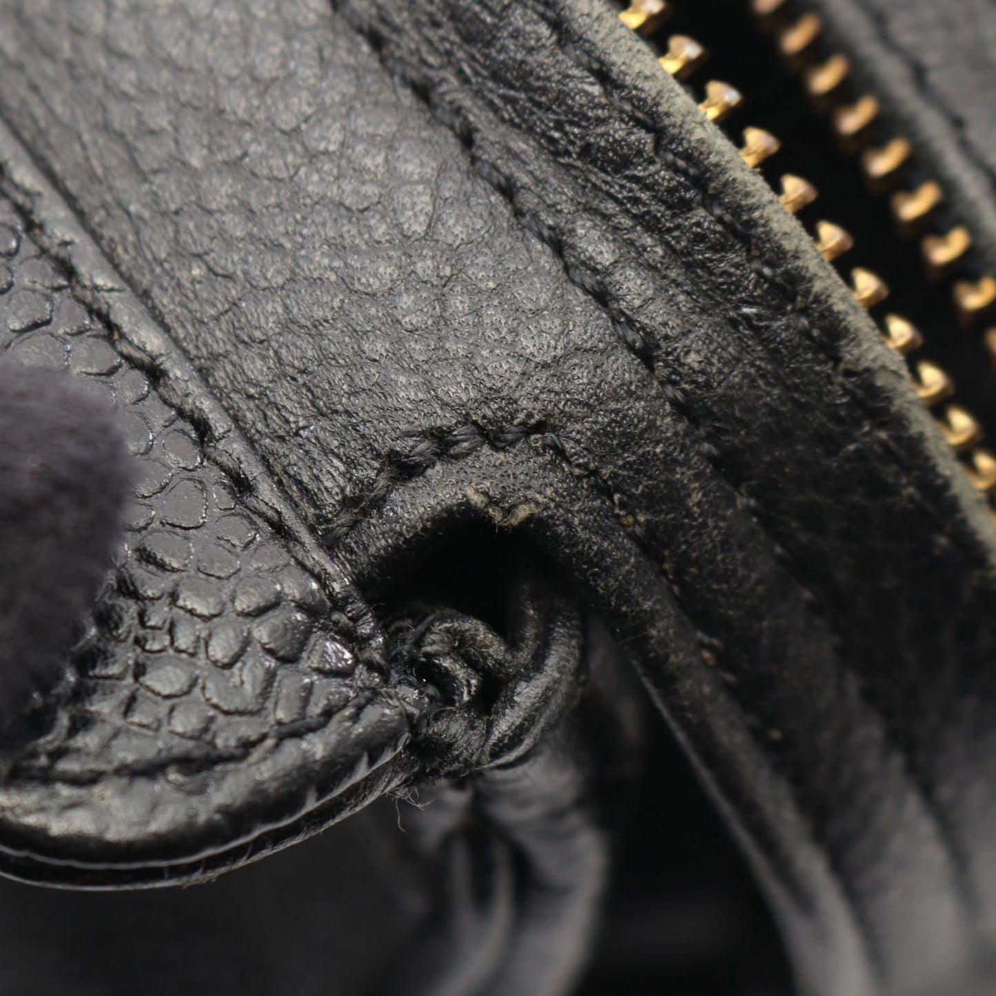 Chanel Tote Triple CC Logo Black Caviar Leather Coco — view 6