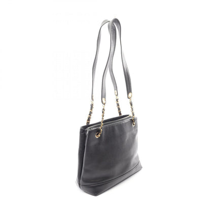 Chanel Tote CC Logo Black Caviar Leather CC Shoulder — view 2