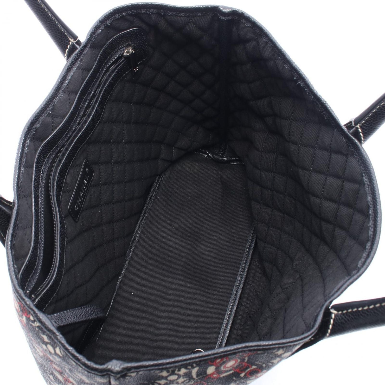 Chanel Tote Cocotravel Black Canvas Leather — view 3