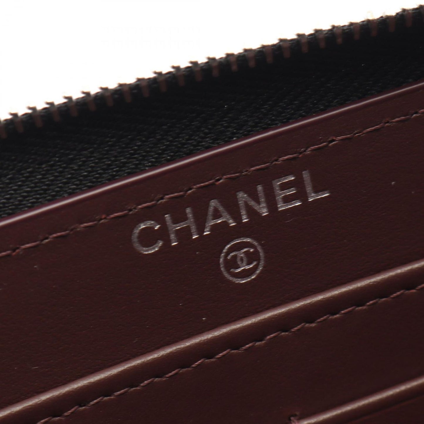 Chanel Round Wallet Classic Long Zip Quilted Black Caviar Leather — view 4