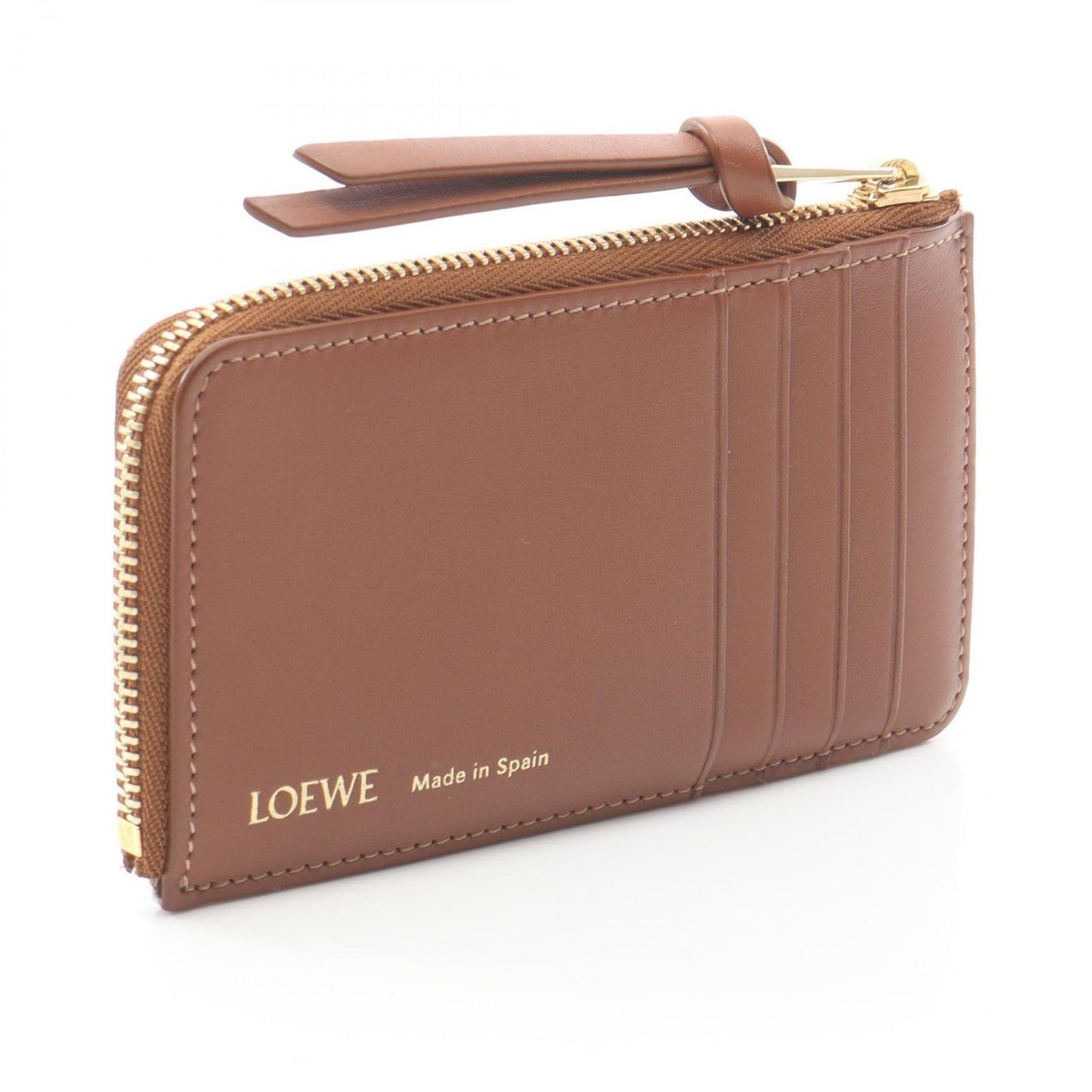 Loewe Coin Case Repeat Anagram Card Holder Brown Canvas Leather Fragment — view 2