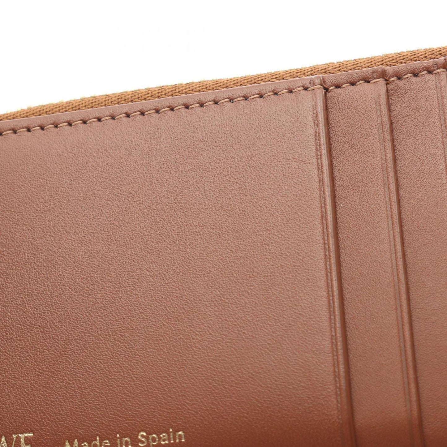 Loewe Coin Case Repeat Anagram Card Holder Brown Canvas Leather Fragment — view 6