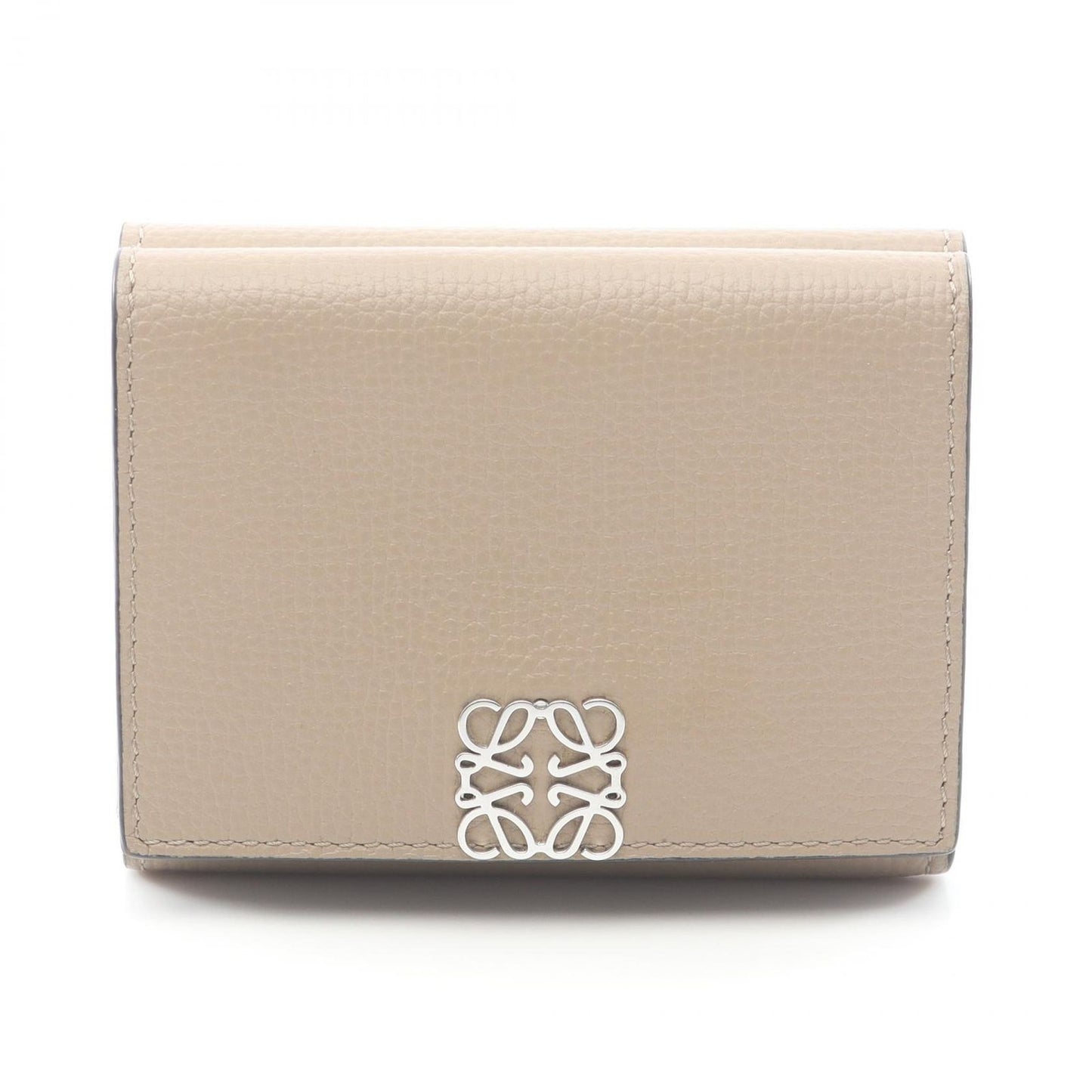 Loewe Trifold Wallet Anagram Gray Leather