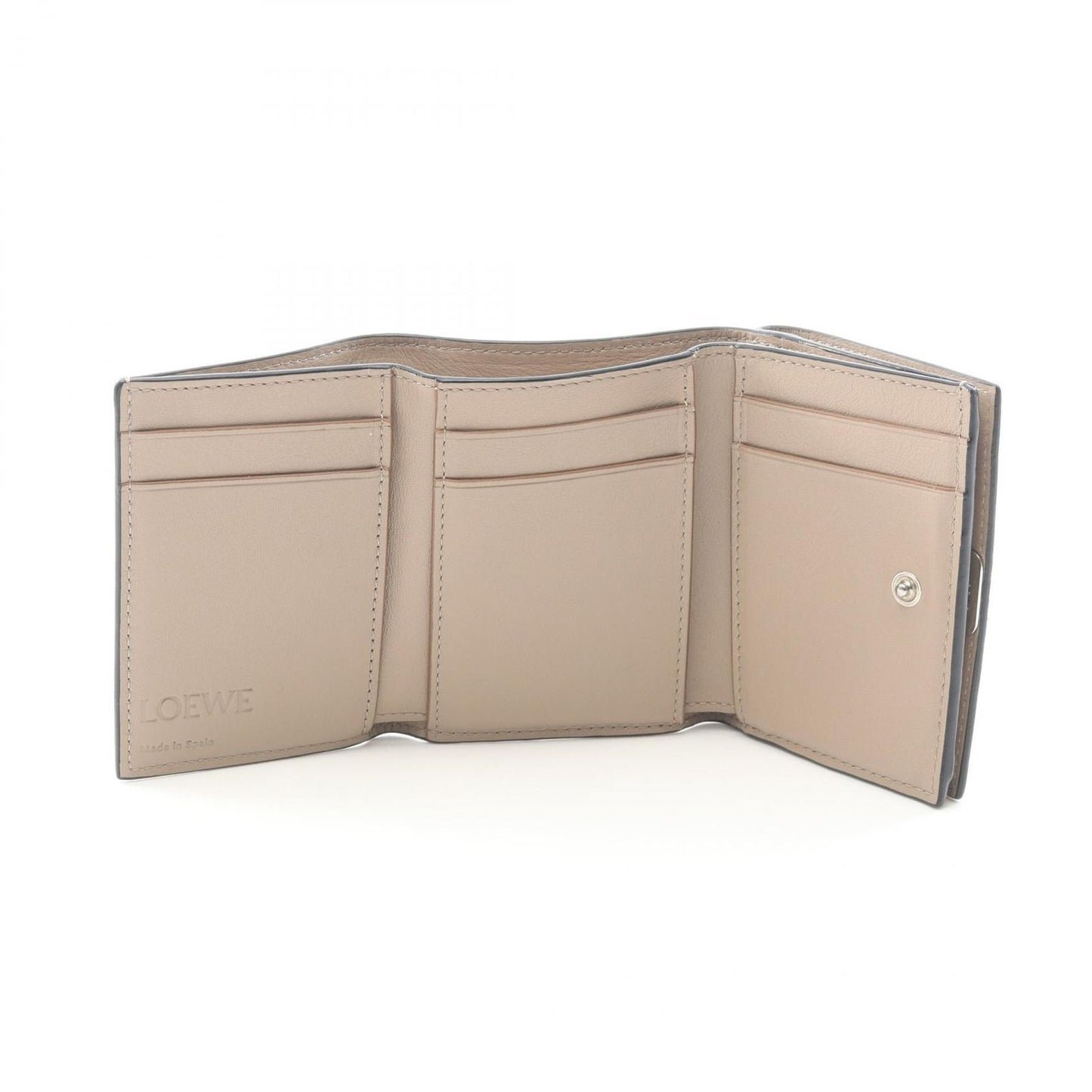 Loewe Trifold Wallet Anagram Gray Leather — view 3