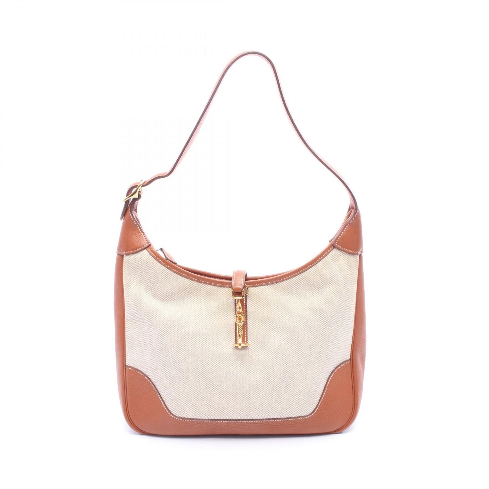 Hermes Shoulder Bag Trim 31 Ecru Gold