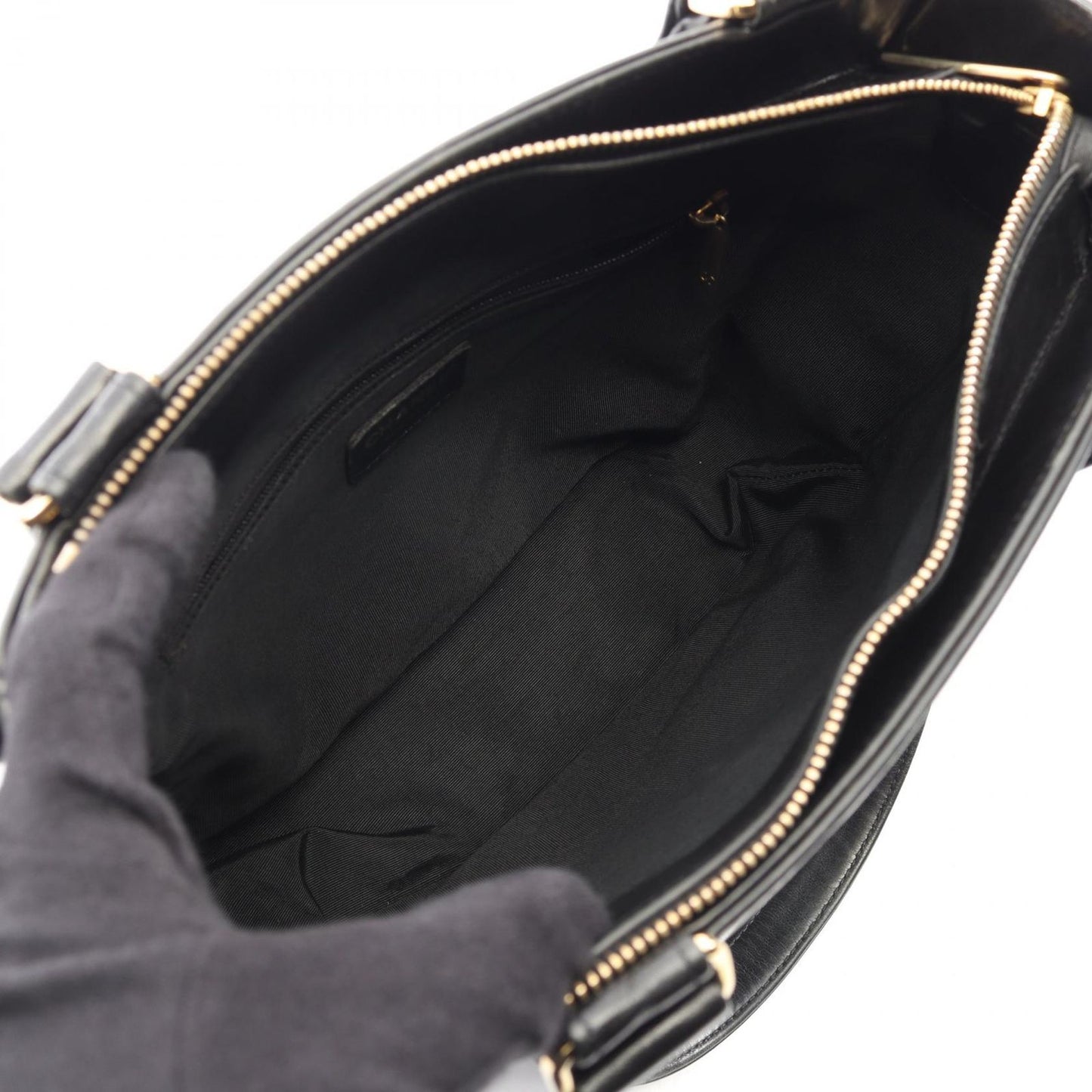 Chanel Tote Choco Bar Black Lambskin Bar — view 3